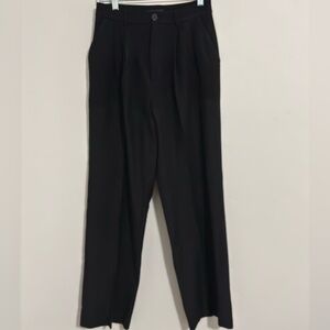 Women’s Anine Bing Elegant Black Pleated Wool Dress Pants